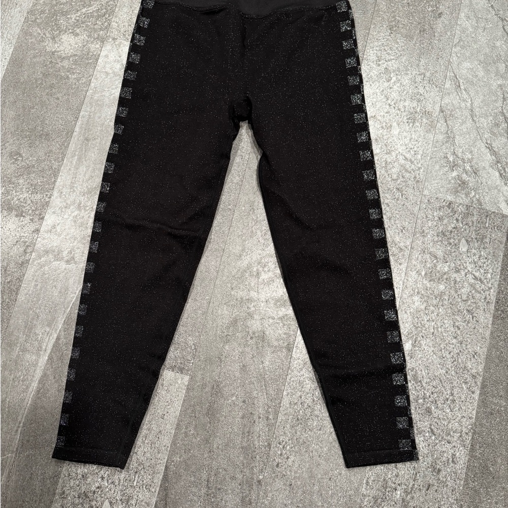 Victoria's Secret Black Leggings with Silver Accents